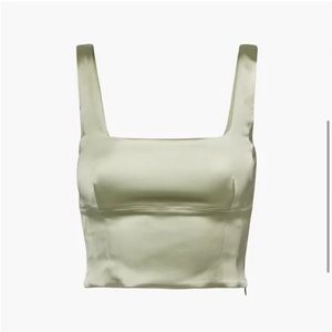 Aritzia Wilfred Succulent green bustier top